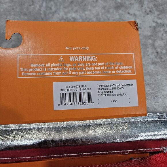 2024 HYDE & EEK TARGET SHOPPING CART PET COSTUME MEDIUM SIZE *NEW* - Picture 8 of 9